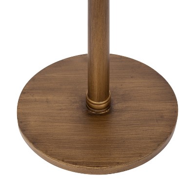 Gold Round Metal Pedestal Accent Table