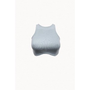 Women's ROWA RIBBED STRETCH-MODAL JERSEY CROPPED TOP - geel - 1 of 1