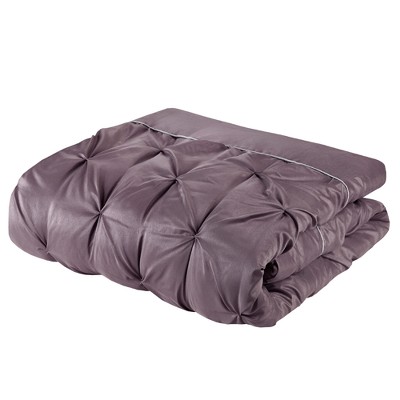 Joella 24-Piece Plum Microfiber Queen Bedding Set