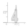 Black Bow Jewelry 14k White Gold, Jersey Collection, Small Number 4 Pendant - 4 of 4
