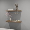 SEVOBAL Utility Storage Shelves Floating Wall Shelf with Sturdy Support for Living Room Bedroom or Office, Mahogany, 9.8"*31.5"*1.5" - 3 of 4
