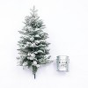 LuxenHome 3Ft Christmas Tree, Prelit Small Snow Flocked Christmas Tree with Metal Pot Stand, Battery Operated Artificial Christmas Tree Off-White - 3 of 4