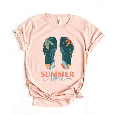 Simply Sage Market Women's Boho Summer Time Flip Flops Short Sleeve Graphic Tee