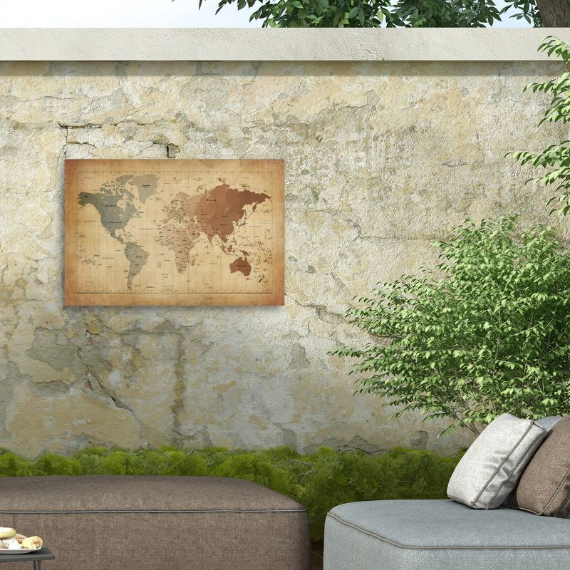 "Time Zones Map of the World" Outdoor All-Weather Wall Decor, 4 of 8