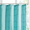 72x72-Inch Shower Curtain with Printed Metallic Design and 12 Button Holes for Installation - 3 of 4