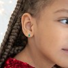 Girls' Evergreen Christmas Tree Screw Back Sterling Silver Earrings - In Season Jewelry - 3 of 4