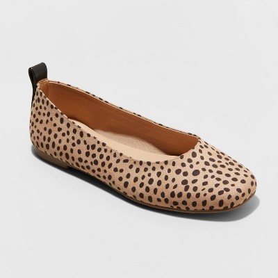 womens leopard print ballet flats