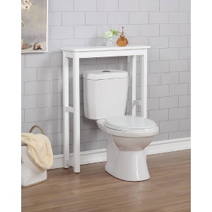 Alaterre Furniture Dorset Over The Toilet Etagere White: Bathroom Storage, Hardwood Frame, 75lb Capacity - 1 of 4
