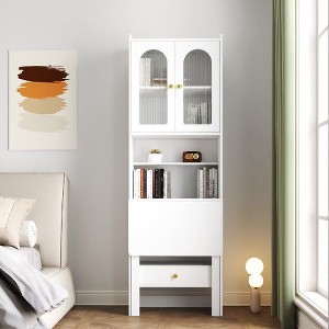 NicBex 10-Shelf Cubbyhole Bookcase, 53.15" Wooden Storage Bookshelf with Label Tags,  Bookcase Display Stand - 1 of 4