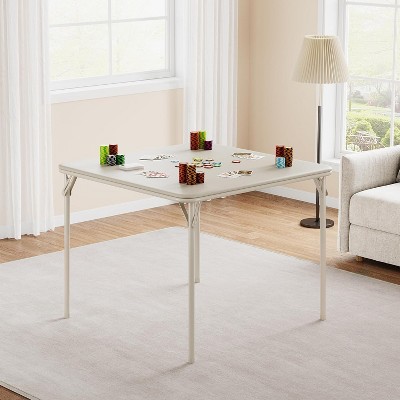 33.6" Folding Card Table with PU Soft Cushion, Portable Foldable Table for Living Room Office Bedroom (No Chair)