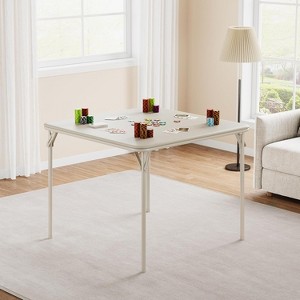 33.6" Folding Card Table with PU Soft Cushion, Portable Foldable Table for Living Room Office Bedroom (No Chair) - 1 of 4