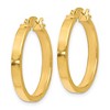 Black Bow Jewelry 3mm x 22mm (7/8 Inch) Polished 14k Yellow Gold Flat Edge Round Hoops - 2 of 4