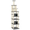 vidaXL Cat Tree Dark Grey Engineered wood, plush, sisal Large Durable - 2 of 4