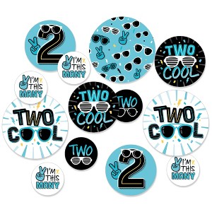 Big Dot of Happiness Two Cool - Boy - Blue 2nd Birthday Party Giant Circle Confetti - Party Decorations - Large Confetti 27 Count - 1 of 4