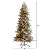 Nearly Natural 8.5-ft Flocked Manchester Spruce Artificial Christmas Tree with 550 Lights and 1317 Bendable Branches - 2 of 4