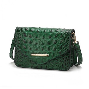 MKF Collection Vanta Women's Crossbody Croc-Embossed Saddle Handbag by Mia K - 1 of 4