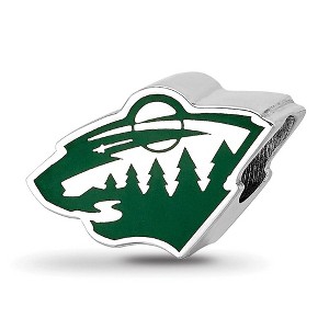 Black Bow Jewelry Sterling Silver Minnesota Wild NHL Bead Charm - 1 of 4