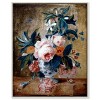 Art Remedy Jan van Huysum - A Delft Vase with Flowers Vintage Classic Roses Wall Art Framed - 3 of 4