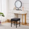 KTMBDW Vanity Stools Velvet Footstool, Soft Ottoman 4 Metal Legs, Furry Padded Seat, Modern Multifunctional Chairs for Living Room, Bedroom - 3 of 4
