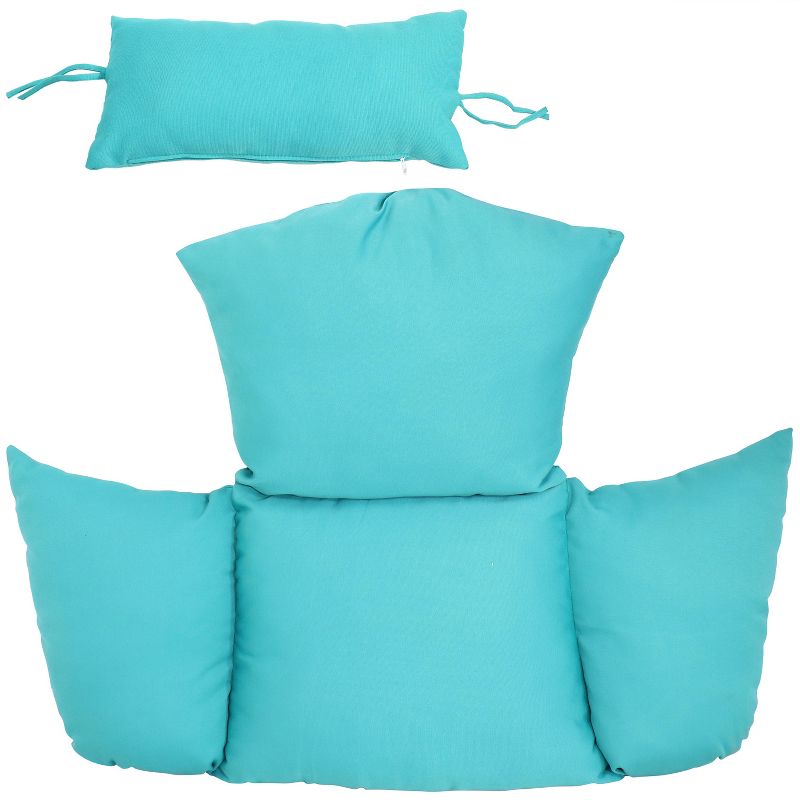 Sunnydaze Outdoor Replacement Headrest and Cushions for Penelope or Oliver Hanging Lounge Egg Chair - 2pc, 1 of 8