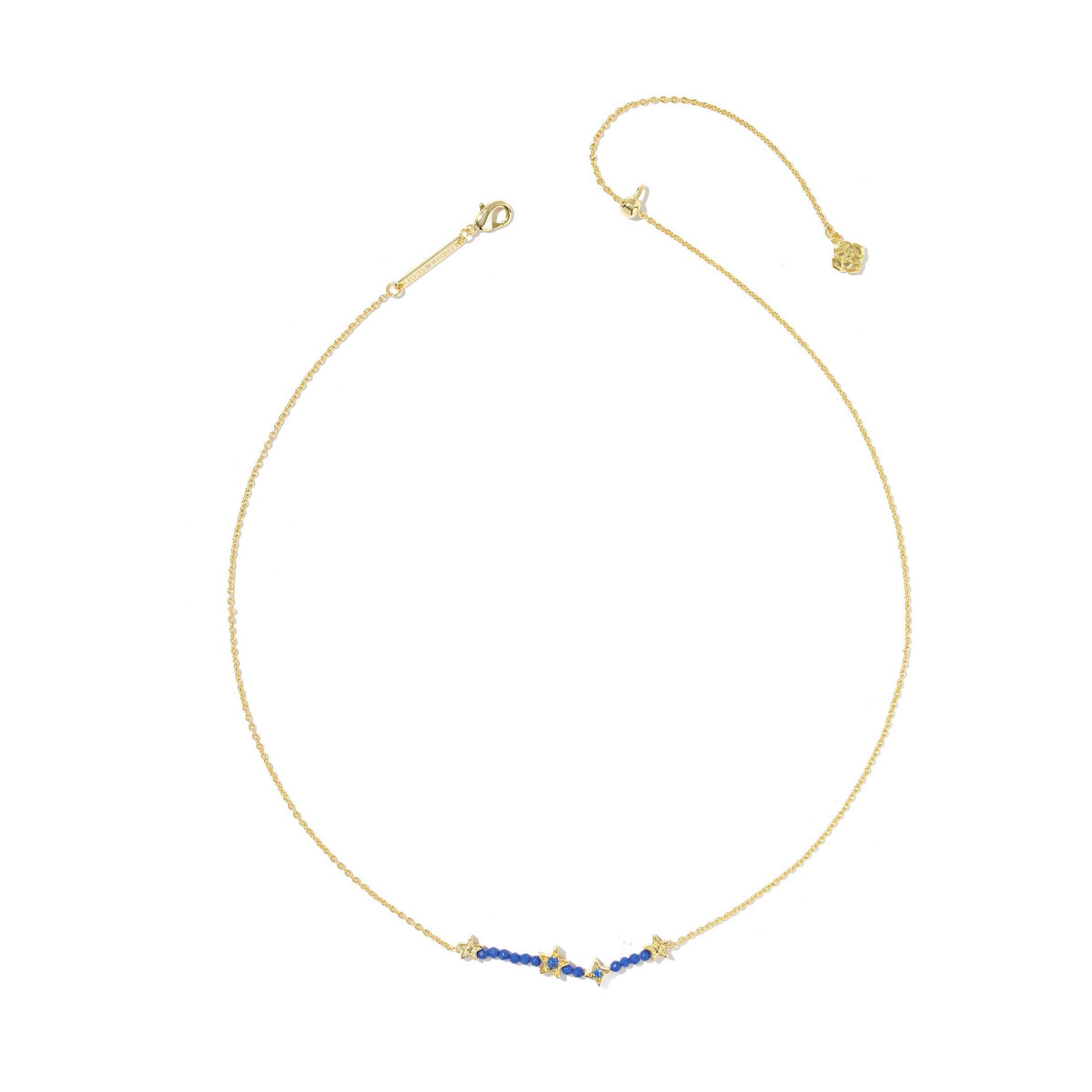 Kendra Scott Beaded Star Charm Necklace - Blue/Gold One Size