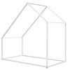 YOOCOZZ Kids' Twin Size House-Shaped Metal Bed Frame with Roof Design - White - 4 of 4
