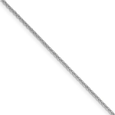 Black Bow Jewelry 1.7mm 14k White Gold Solid Flat Cable Chain Necklace