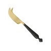 Cravings By Chrissy Teigen 3 Piece Brass Cheese Knife Set with Black Handles - 3 of 4
