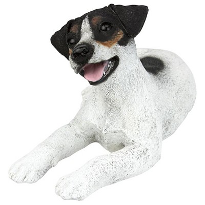 Design Toscano Black & White Jack Russell Puppy Dog Statue