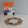 Jiallo Peace Poppy Embroidered Cutwork Round Placemat, 11-Inch diameter Table Linen Decor, Water Resistance, Machine Wash safe - 2 of 4