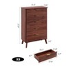 GAOMON 5 Fluted Drawer Dresser,47.2"Tall Modern Curved Profile Wooden Chest for Bedroom, Living Room,Hallway - 3 of 4