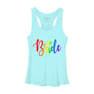 Adult Design By Humans Bride Pride Rainbow Wedding By Anhanva Racerback Tank Top - 1 of 2