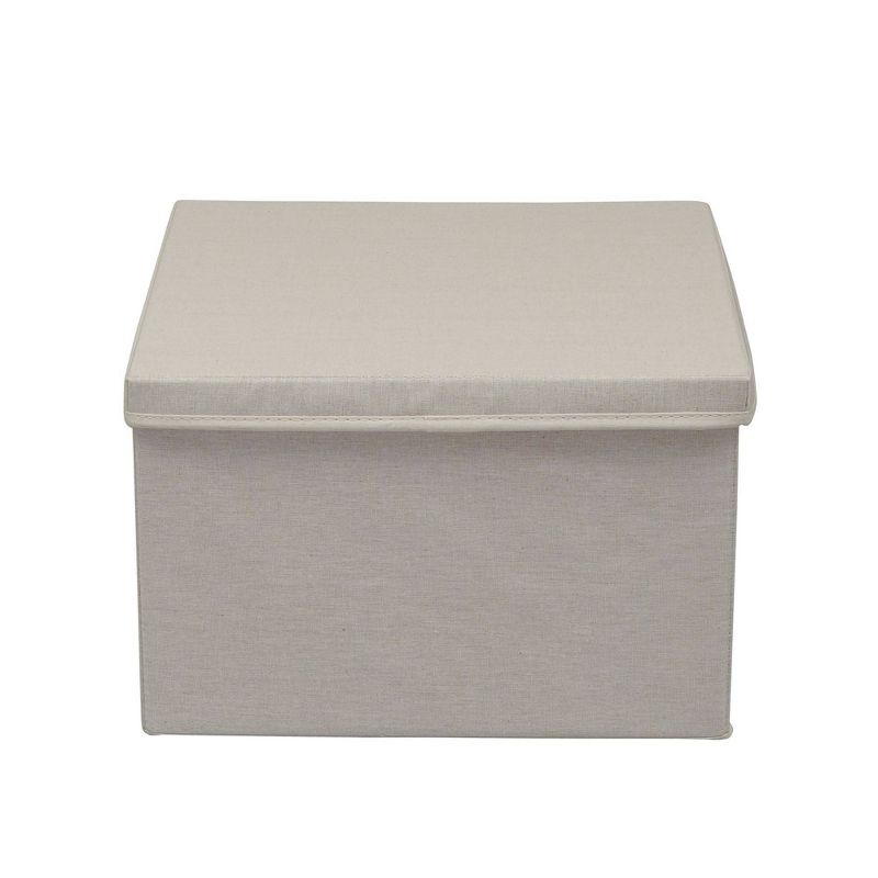 Household Essentials Square Storage Box with Lid Natural, 6 of 9
