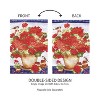 Red Geraniums Moire Garden Flag - 3 of 4