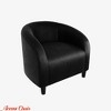 Accent Chair Living Room Chairs Boucle Barrel Chairs Round Armchairs for Bedroom Waiting Room Office Reception Chairs - 2 of 4