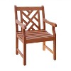 Solhome Reddish Brown Tropical Wood Patio Armchair - 2 of 4