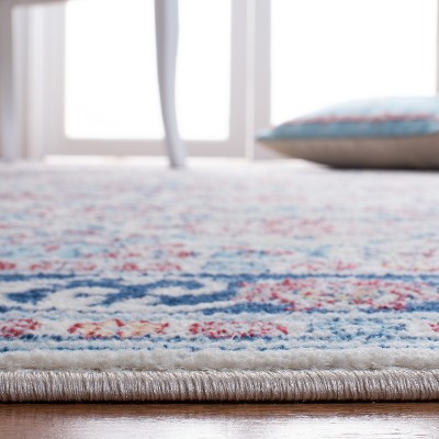 Brentwood 3' x 5' Blue and Beige Synthetic Area Rug