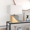 Hampton & Thyme 18.5" Tall Gold-Dipped Concrete Table Lamp with Fabric Shade Concrete/White: Industrial Design, UL Listed, E26 Socket - image 2 of 4