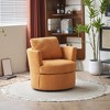 Swivel Accent Chair, Upholstered Round Barrel Chair, No Noise 360 Degree Swivel Metal Base, Reversible Seat Cushion Armchair - 2 of 4