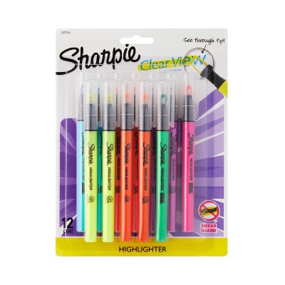 Sharpie Clear View Highlighter, Pocket Highlighter, Assorted, 8 Count