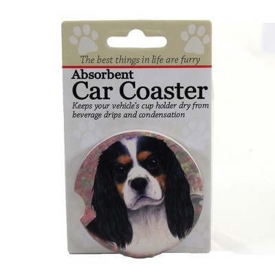 Car Coaster 2.5" Tri Color Cavalier Coaster Absorbant Pet Dog E & S Pet  -  Coasters