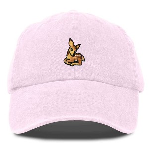 Dalix Fawn Embroidered Cotton Dad Hat Deer Adjustable Casual Baseball Cap Nature - 1 of 4