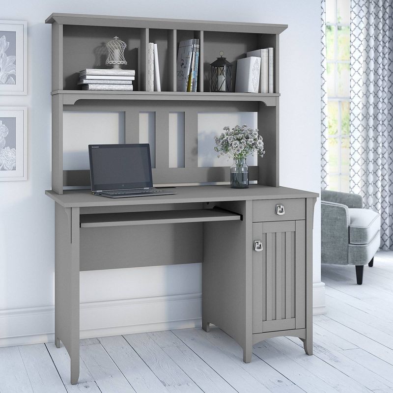 Salinas Computer Desk with Hutch Gray - Bush Furniture, 3 of 9