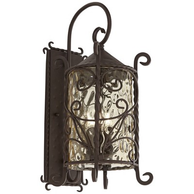 Casa Seville Dark Walnut Iron Scroll 23 3/4" Outdoor Wall Light