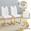 Lyngins PU Dining Chairs Set of 4/6,Modern Accent Chairs with Gold Metal Legs for Living Room,Kitchen,Conference Room - 2 of 4