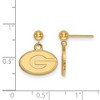 Black Bow Jewelry 14k Yellow Gold Georgia Bulldogs NCAA Dangle Earrings - 2 of 3