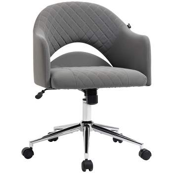 Vinsetto Ergonomic Office Chair Adjustable Height Fabric Rocker 360° Swivel Home