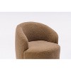 PAGED Swivel Accent Chair Teddy Fabric Armchair with Upholstered, Barrel Chair with Round Swivel Base for Living Room - 3 of 4