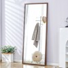 FONTOI Floor Standing Mirror with Stand, Wall Mounted Hanging Mirror, Makeup Mirror, Dressing Mirror for Cloakroom, Bedroom, Brown, 31.5"*1"*71" - 2 of 4