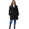 Agnes Orinda Women's Plus Size Notched Shawl-Collar Single-Breasted Overcoats - 3 of 4